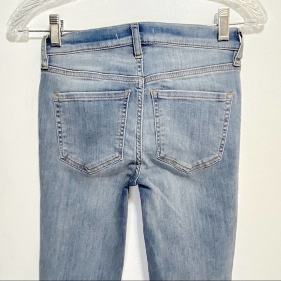 Free People NWT Button Fly Raw Hem Skinny Ankle Jeans Size 25 - Picture 7 of 10